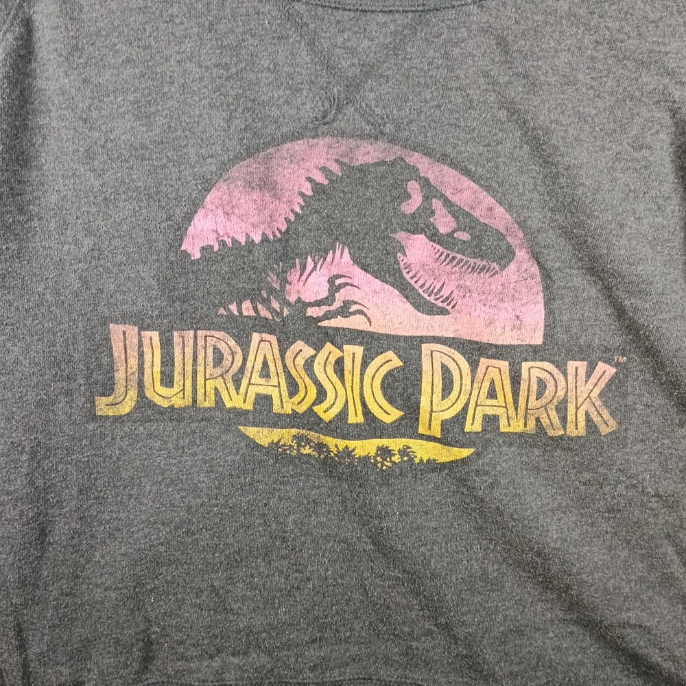 Fifth Sun Sweater Womens XL Jurassic Park Logo Long Sleeve Cropped Baggy - Picture 4 of 8